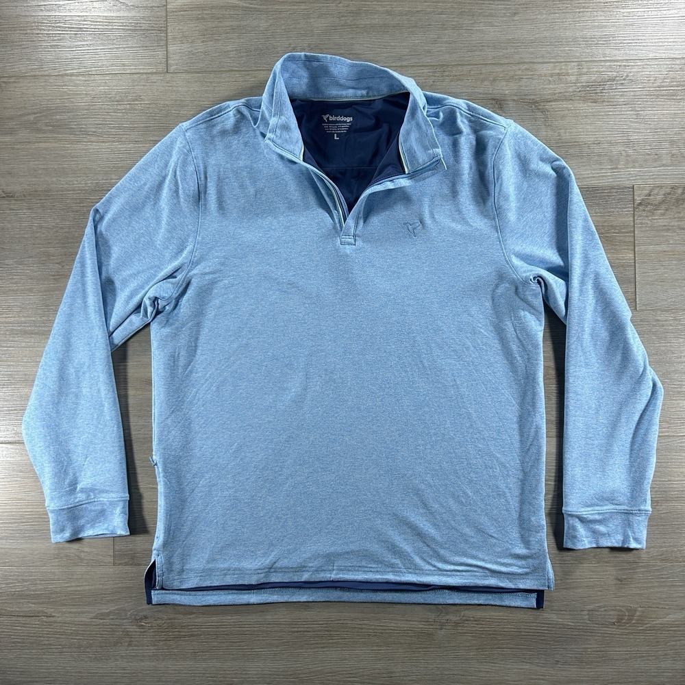 Birddogs Mens Quarter Zip Lined Pullover L Performance Casual Golf Gorpcore